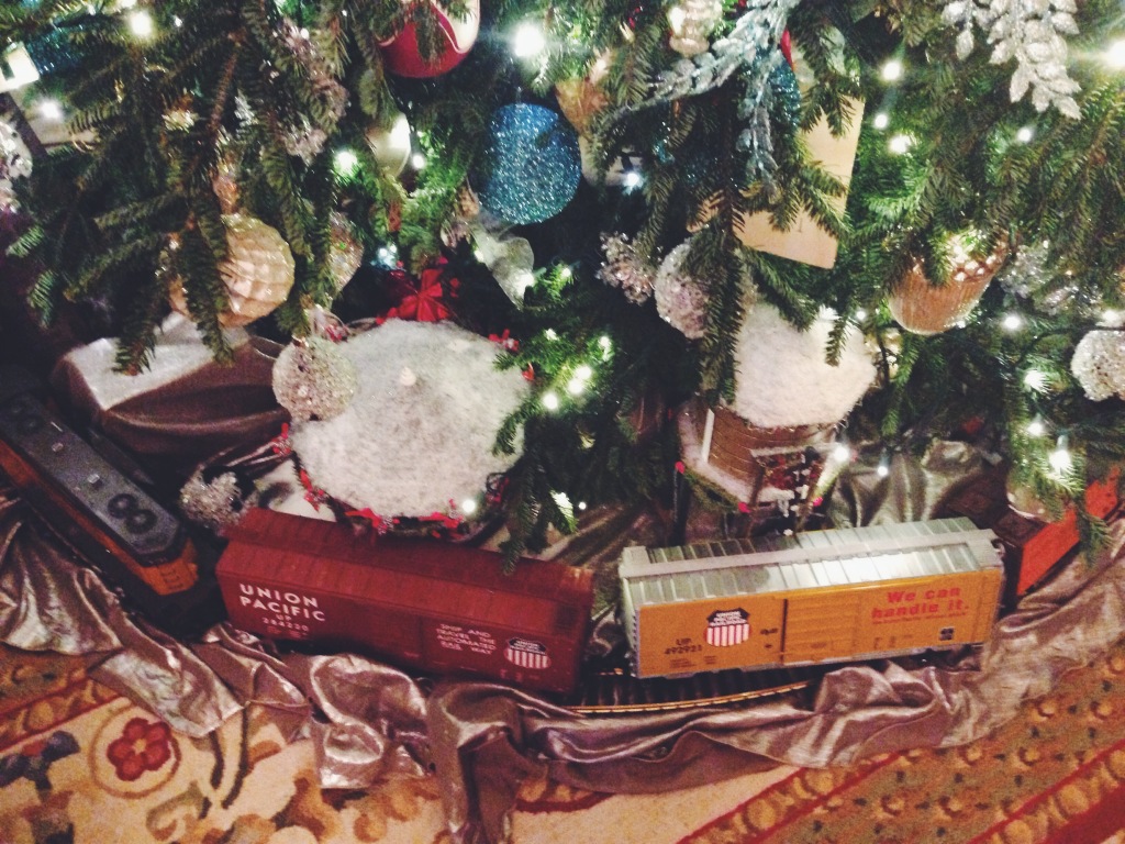 Train under the tree