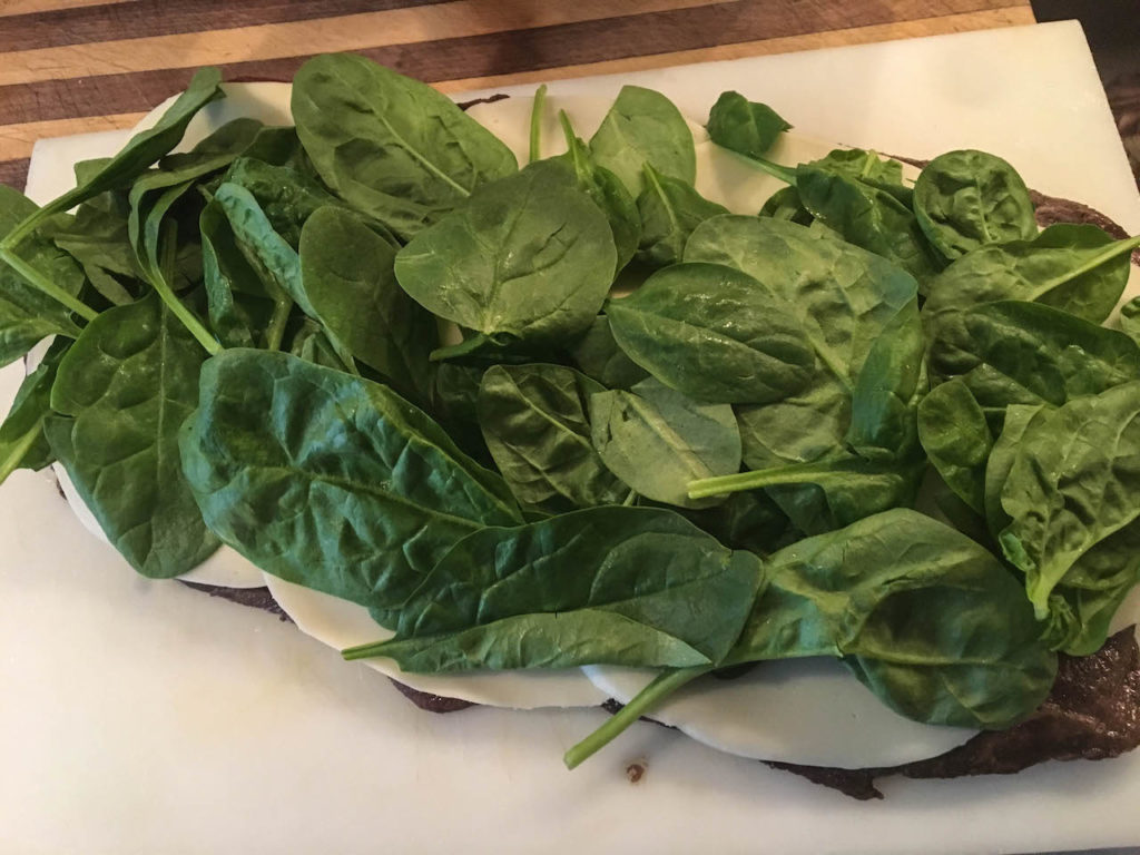 provolone spinach added
