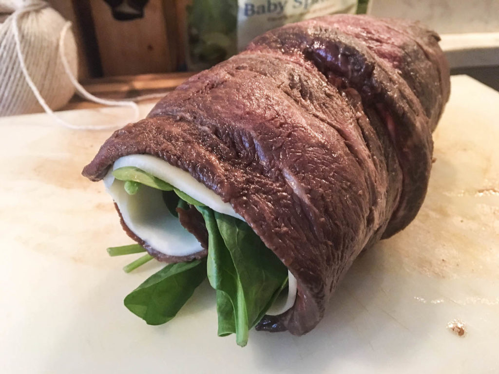 provolone spinach rolled