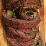 sliced stuffed steak